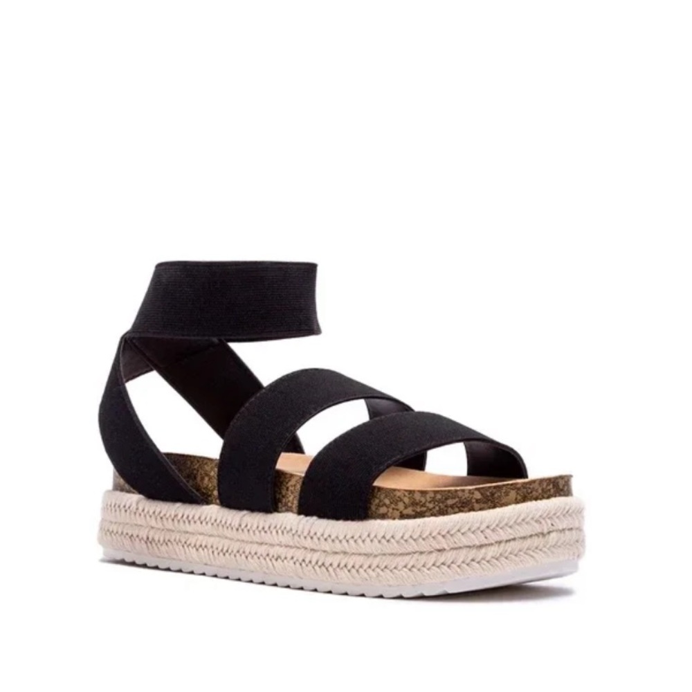 NEW!! W/ box Black Strappy Espadrilles Sandals